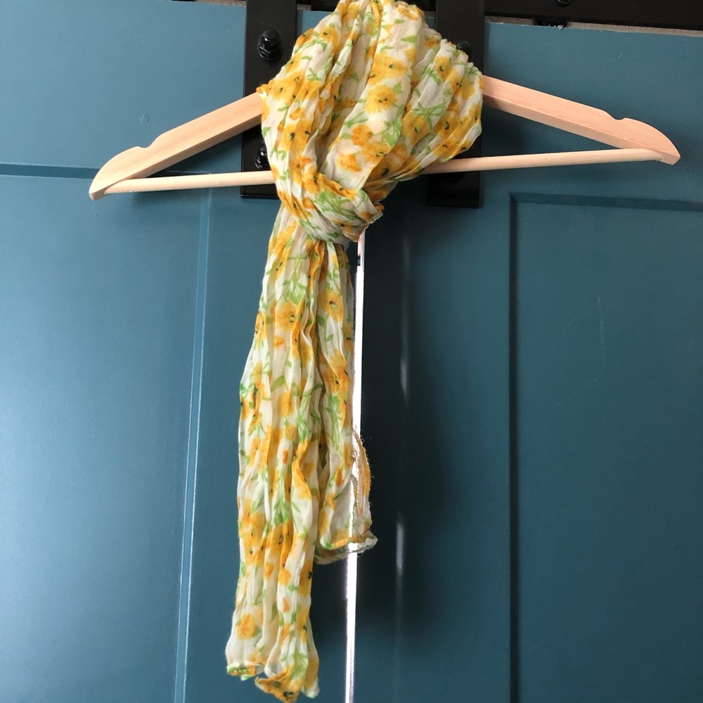 Yellow floral scarf